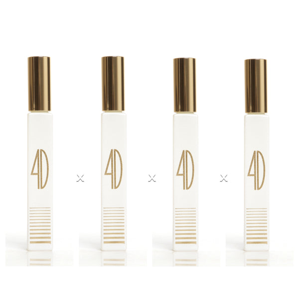 4 x 4D by Daniella™ Perfume Oil Roller Ball Special - Set of 4