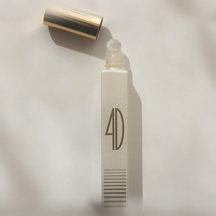 4D perfume oil roller ball with gold cap